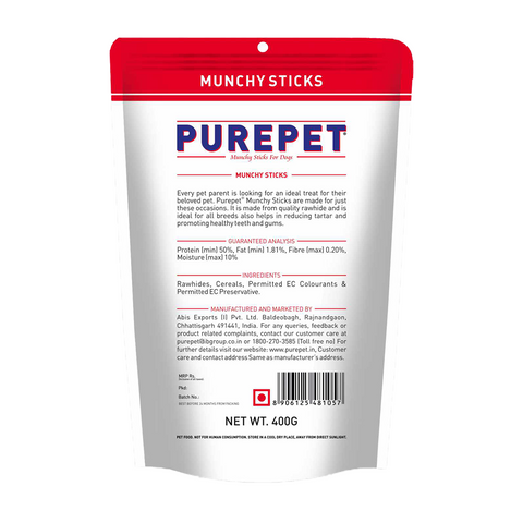 Purepet - Mutton Flavour - Munchy Sticks - Dog Treat