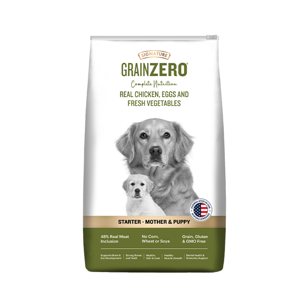 Signature - Grain Zero - Chicken, Eggs & Fresh Vegetables - Starter - mother & Puppy (All Breed Formula)