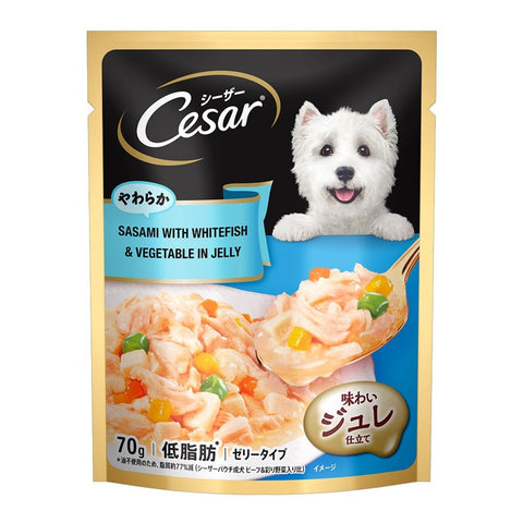 Cesar - Sasami with Whitefish & Vegetables in Jelly - Adult Wet Dog Food