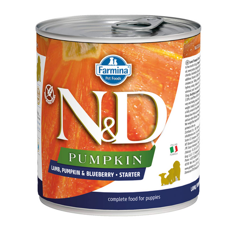 Farmina N&D Pumpkin - Lamb & Blueberry - Starter Puppy Dog Wet Food - Medium & Maxi Breed.