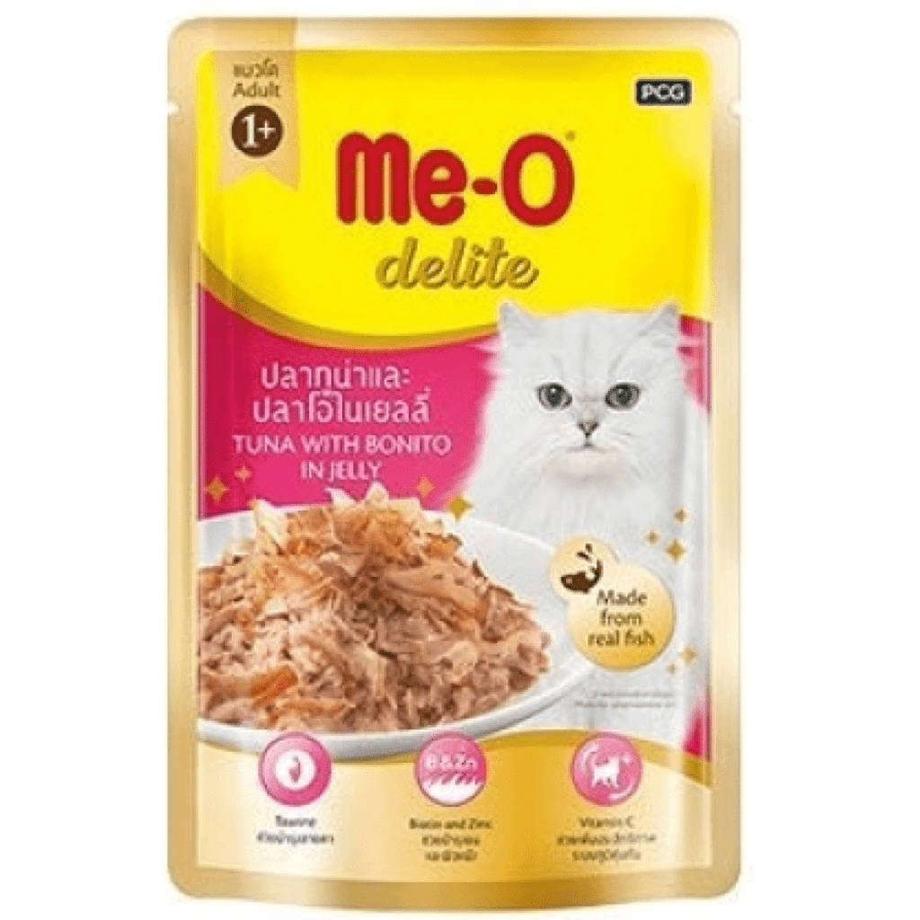 Me-O - Delite Tuna With Bonito in Jelly - +1 Year - Adult Wet Cat Food