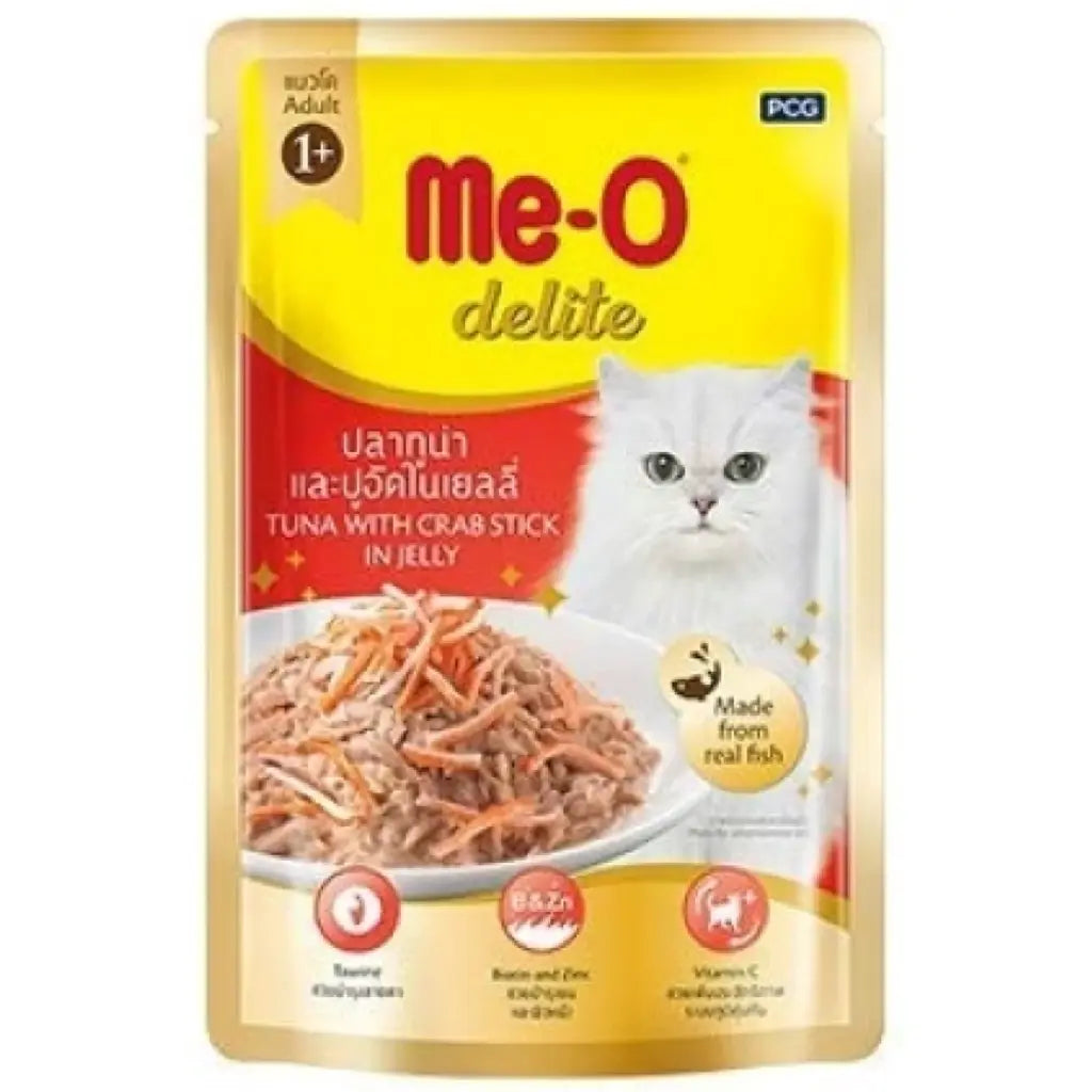 Me-O Delite Tuna With Crab Stick in Jelly - +1 Year - Adult Wet Cat Food