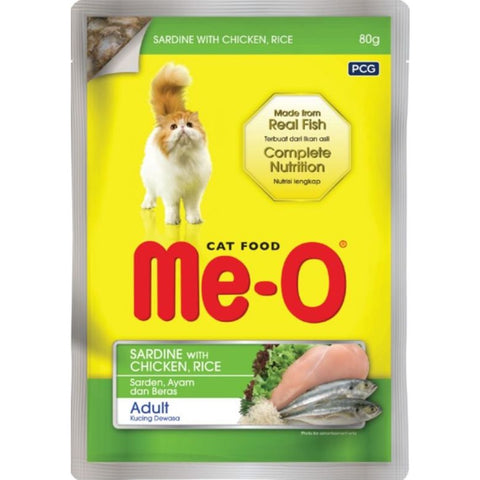 Me-O - Sardine with Chicken and Rice - 1+ Years - Adult Wet Cat Food