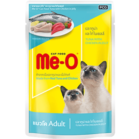 Me-O - Tuna in Chicken Jelly - 1+ Years - Adult Wet Cat Food