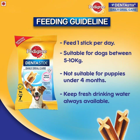 Pedigree Dentastix Dog Treat Oral Care (25 kg+) 270Gm (7 Sticks) for Adult Large Breed