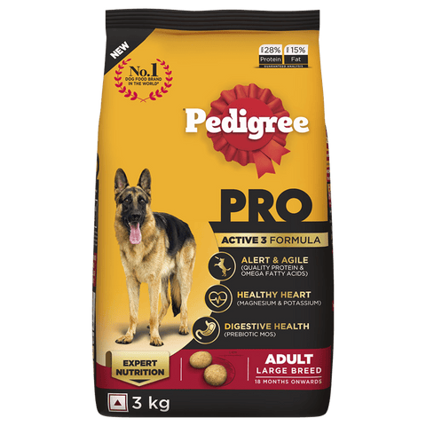 Pedigree PRO Adult Active Large Breed Expert Nutrition for Dog 18 Months Onwards Dry Dog Food