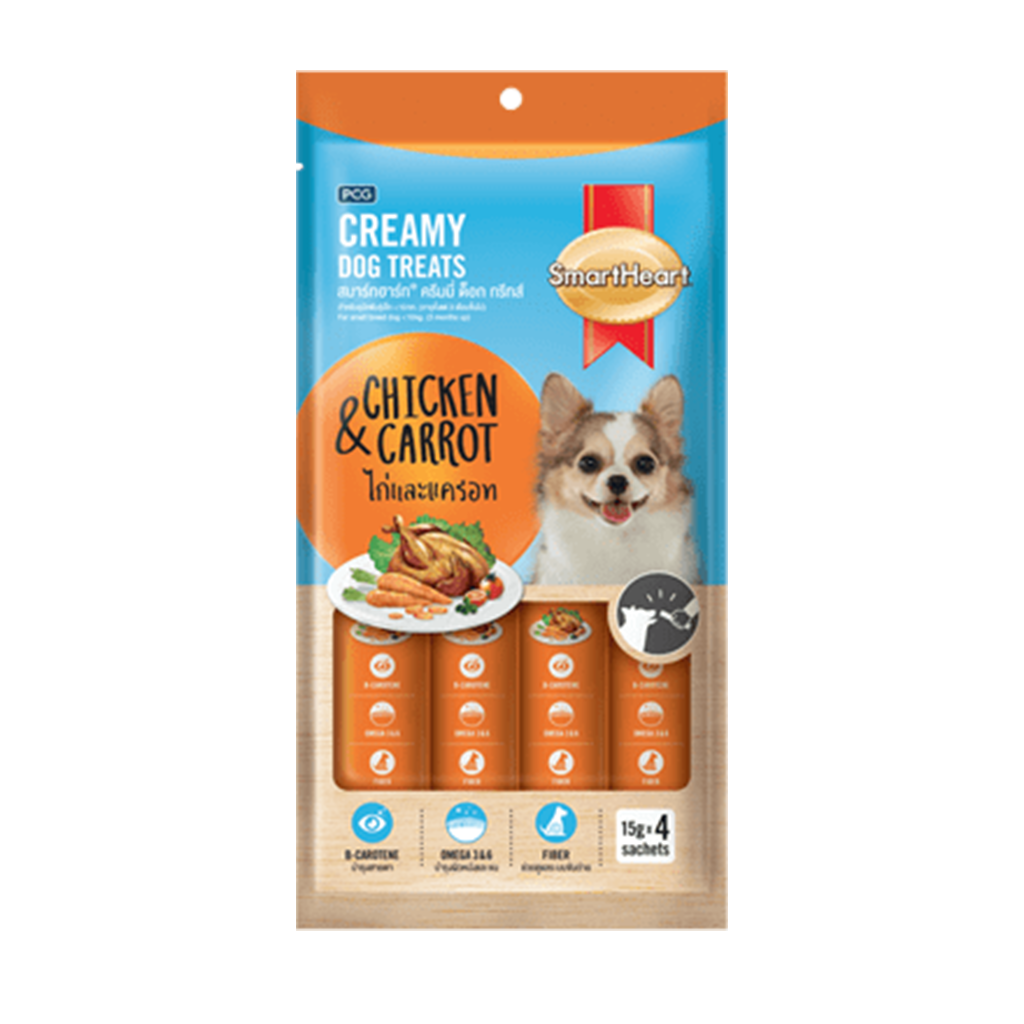 SmartHeart Creamy Dog Treats Chicken & Carrot