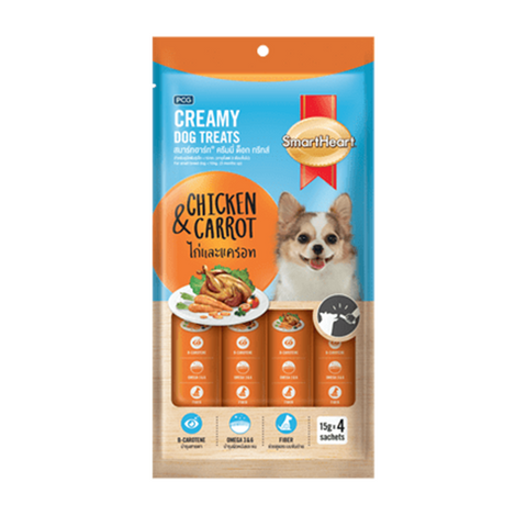 SmartHeart Creamy Dog Treats Chicken & Carrot