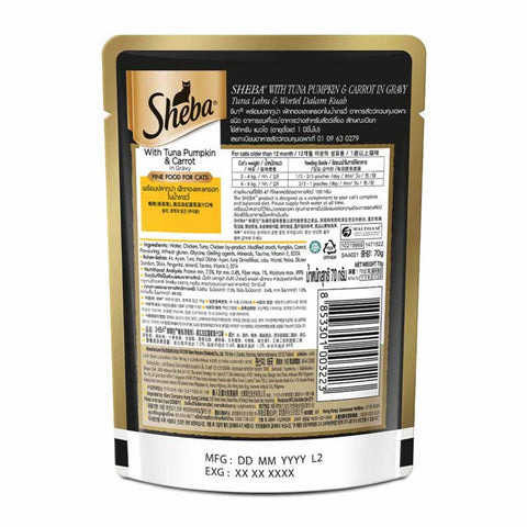 Sheba - Tuna Pumpkin & Carrot In Gravy - (+1 Year) - Adult Wet Cat Food - 70 Gm Pouch