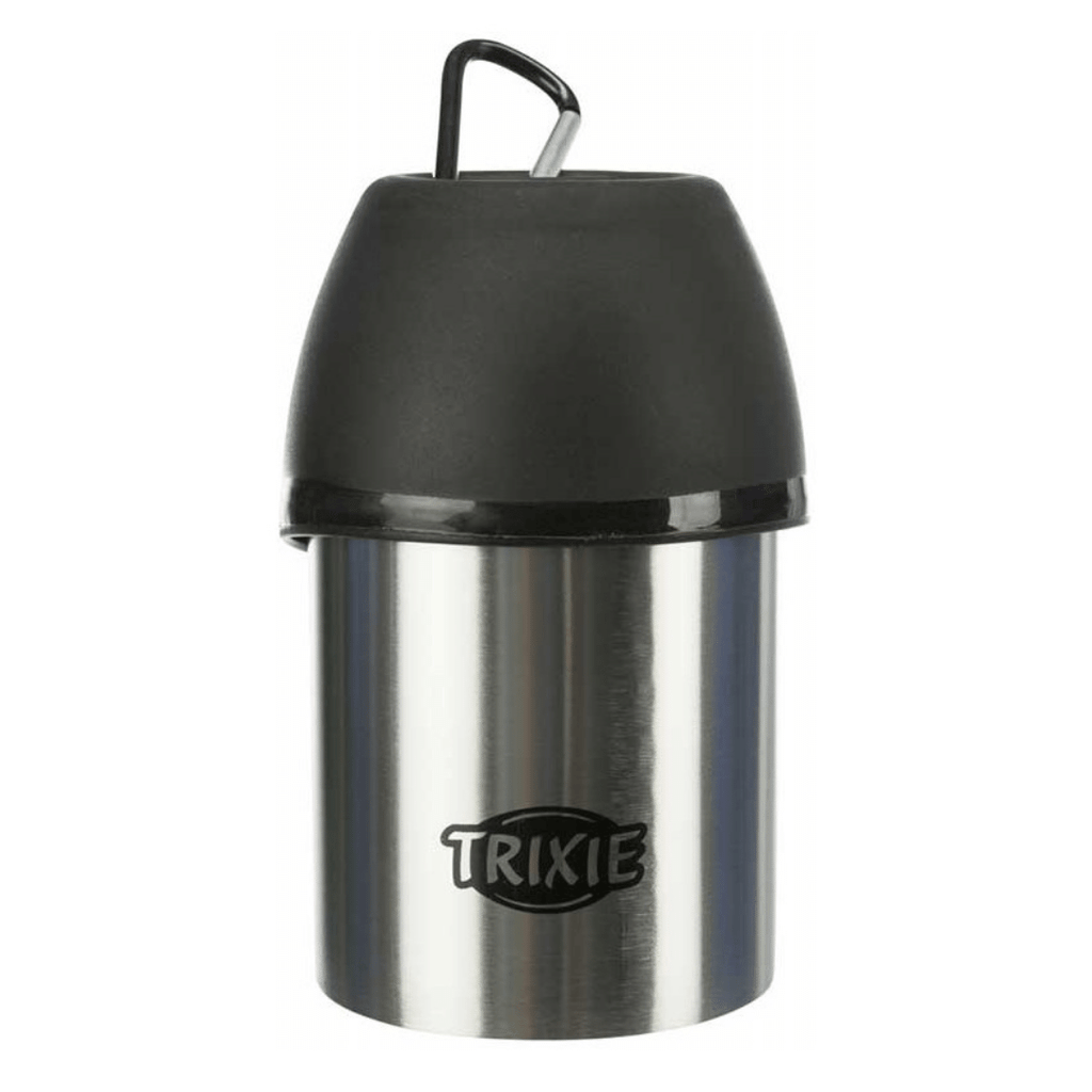 Trixie - Bottle with Bowl - Stainless Steel/Plastic