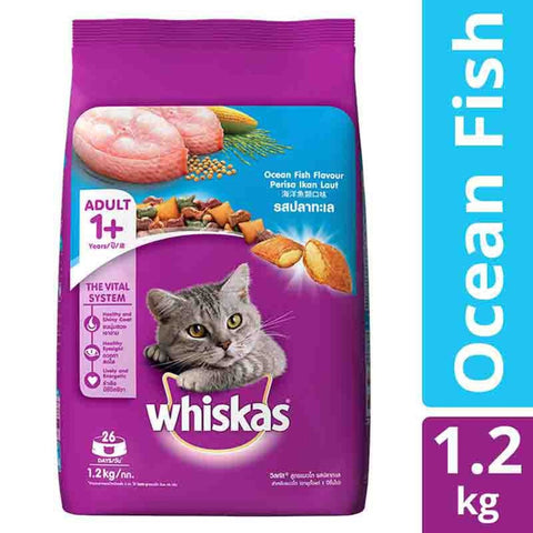 Whiskas Adult Ocean Fish Flavour +1 Year Dry Cat Food