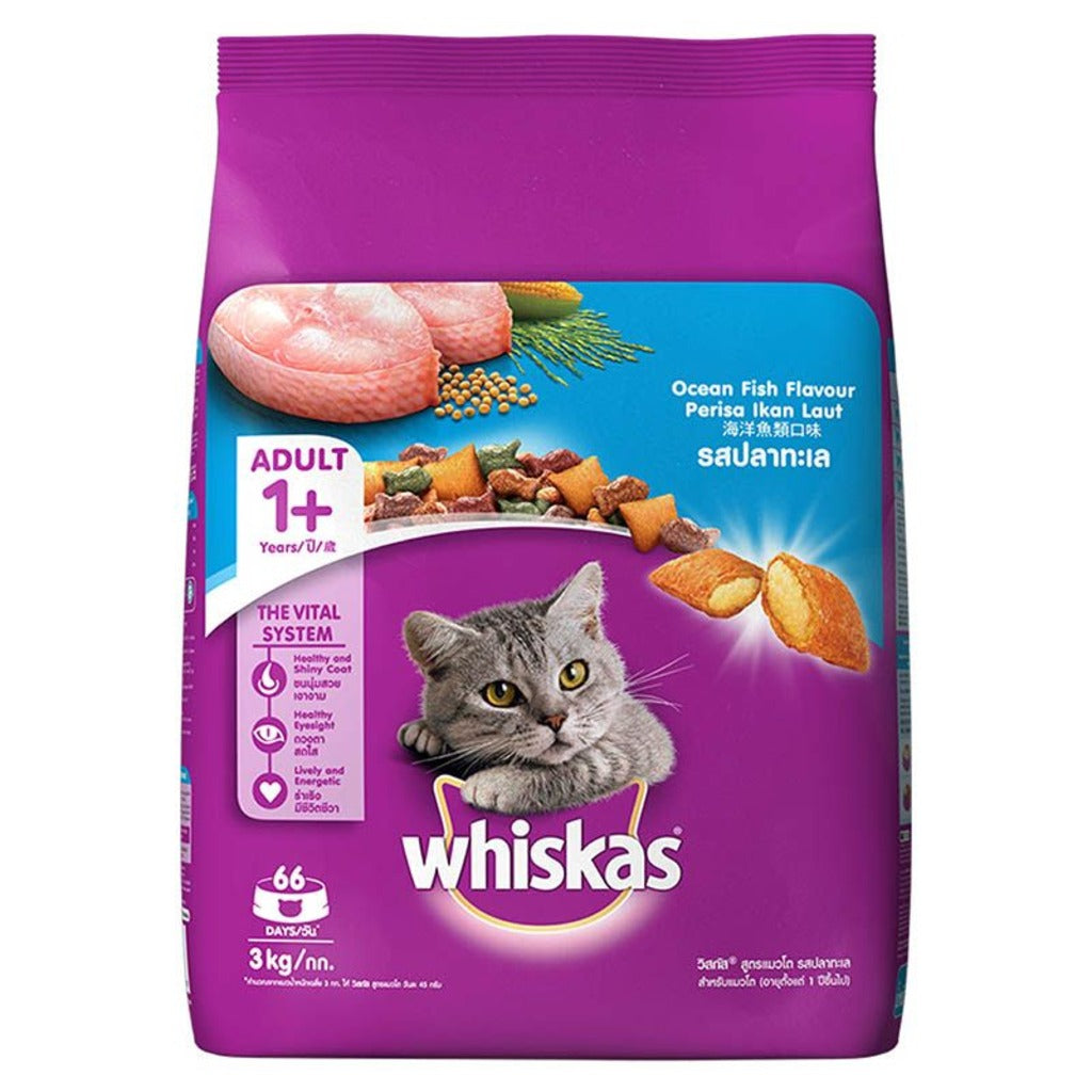 Whiskas Adult Ocean Fish Flavour +1 Year Dry Cat Food