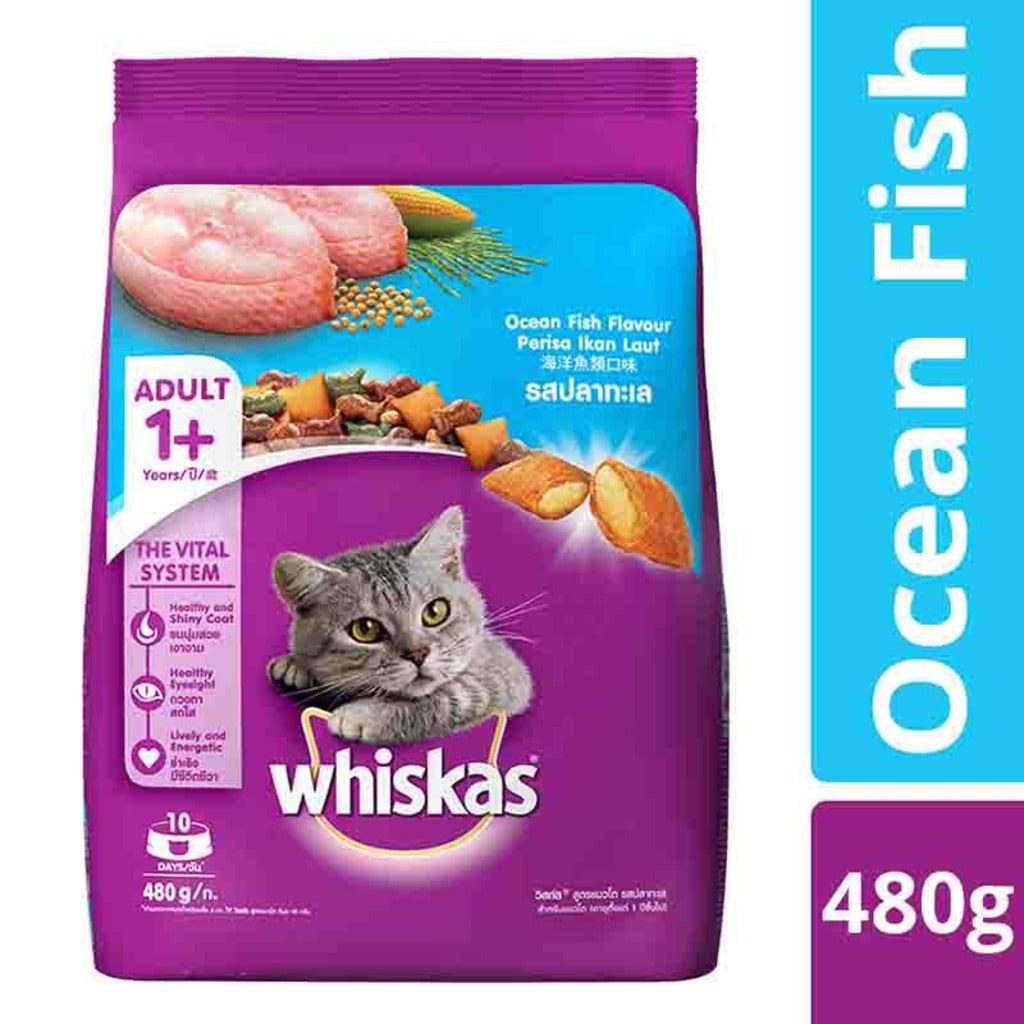 Whiskas Adult Ocean Fish Flavour +1 Year Dry Cat Food